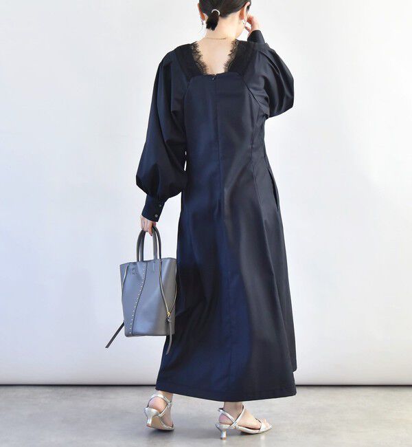 quaranciel「quaranciel:〈手洗い可能〉ウーステッド レース コンシャス ワンピース」|ワンピース|