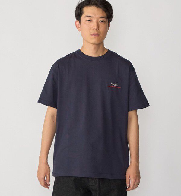 SHIPS「【WEB限定】SHIPS: STYLISH STANDARD ロゴ 刺繍 Tシャツ」|Tシャツ・カットソー|