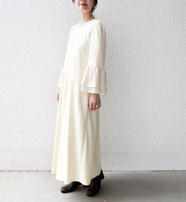 SHIPS for women「【WEB限定】〈手洗い可能〉バック リボン タック ワンピース」|ワンピース|