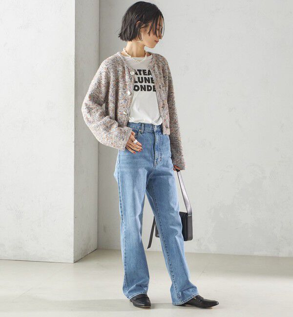 SHIPS for women「〈手洗い可能〉ミックス ツイード ショート ジャケット」|カーディガン|