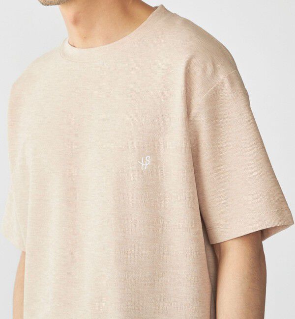 SHIPS「【WEB限定】SHIPS: メランジ カノコ クルーネック Tシャツ (半袖)」|Tシャツ・カットソー|ベージュ