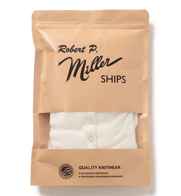 SHIPS for women「【SHIPS別注】miller: シアー ヘンリー ネック ロング スリーブ TEE」|Tシャツ・カットソー|