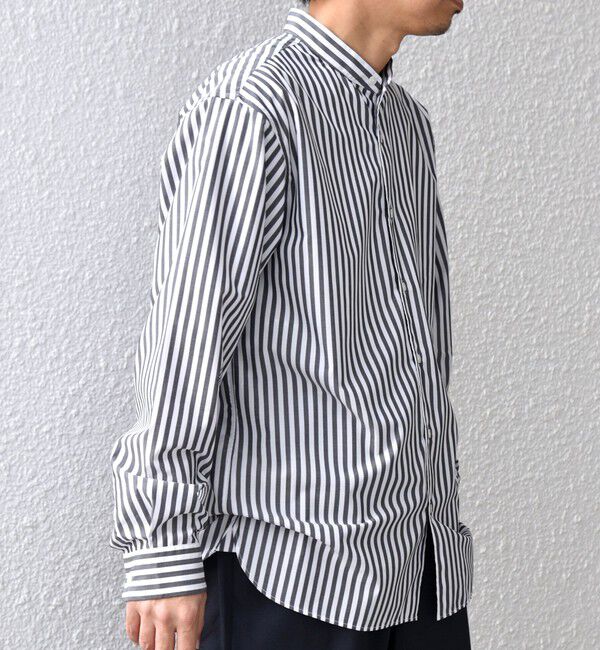 SHIPS any「SHIPS any: LIM BLESS ソリッド / ストライプ バンドカラー シャツ 26AW◆」|シャツ・ブラウス|