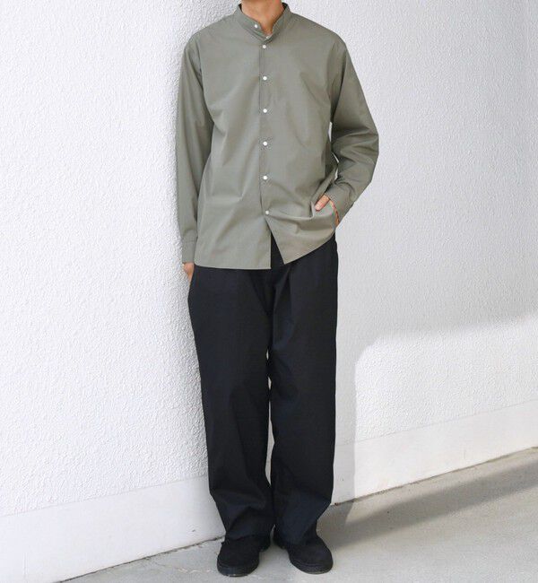 SHIPS any「SHIPS any: LIM BLESS ソリッド / ストライプ バンドカラー シャツ 26AW◆」|シャツ・ブラウス|
