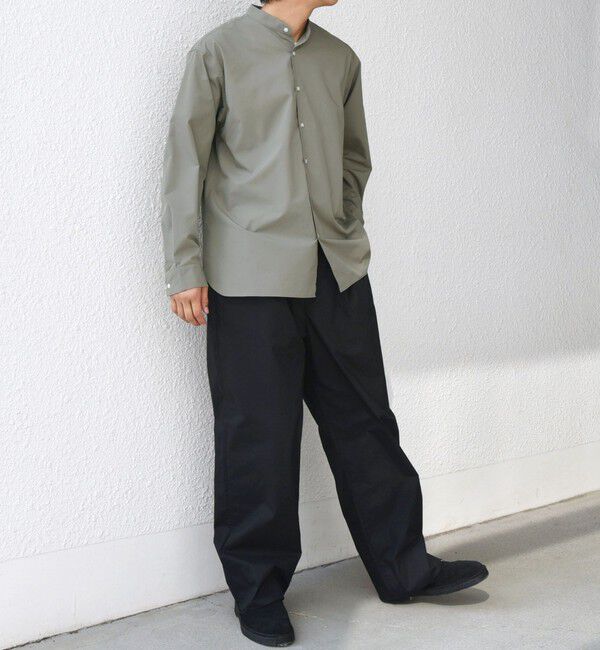 SHIPS any「SHIPS any: LIM BLESS ソリッド / ストライプ バンドカラー シャツ 26AW◆」|シャツ・ブラウス|