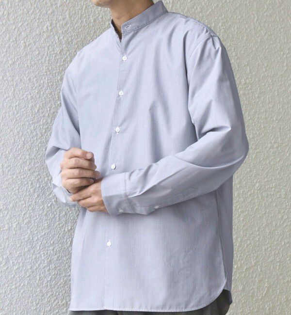 SHIPS any「SHIPS any: LIM BLESS ソリッド / ストライプ バンドカラー シャツ 26AW◆」|シャツ・ブラウス|