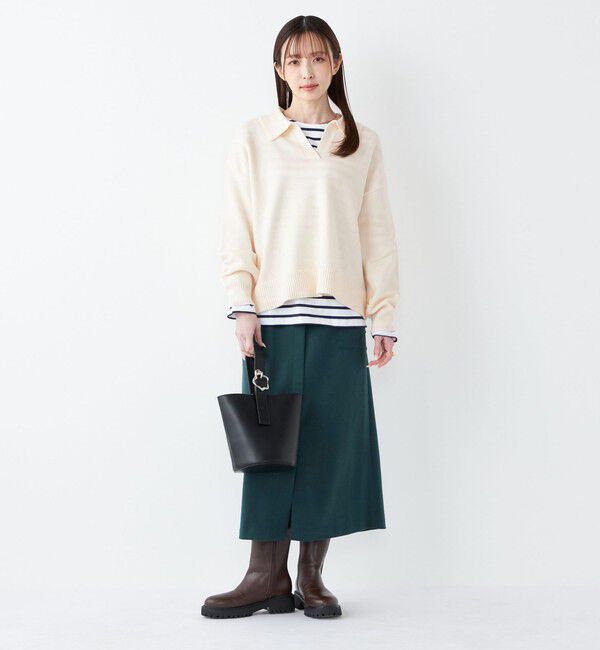 SHIPS Colors 「SHIPS Colors:〈手洗い可能〉フラッフィー スキッパー ニット◇」|ニット・セーター|
