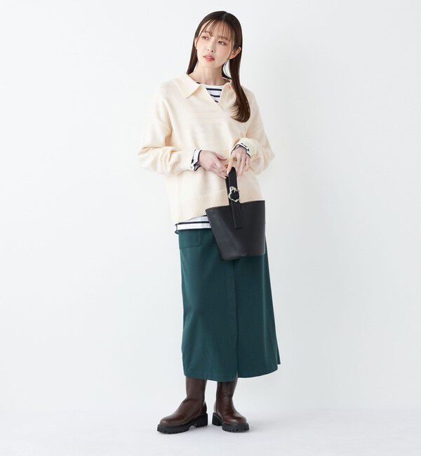 SHIPS Colors 「SHIPS Colors:〈手洗い可能〉フラッフィー スキッパー ニット◇」|ニット・セーター|