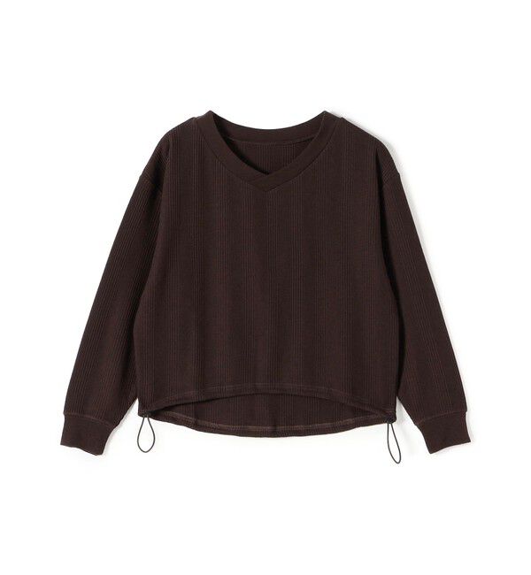 SHIPS Colors 「《追加・新色予約》SHIPS Colors:〈手洗い可能〉変形ワッフル Vネック プルオーバー◆」|Tシャツ・カットソー|