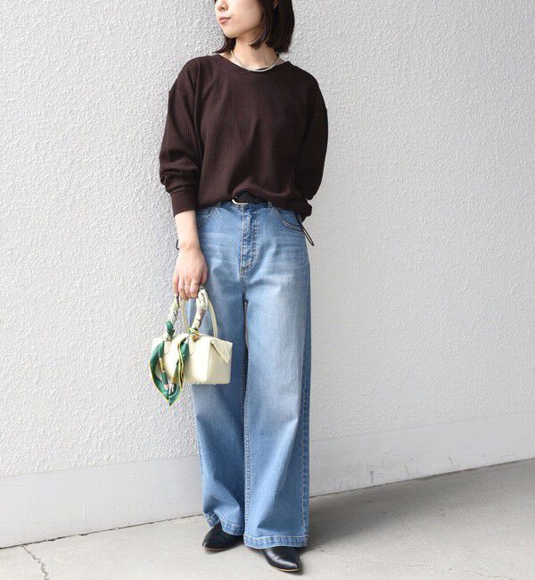 SHIPS Colors 「《追加・新色予約》SHIPS Colors:〈手洗い可能〉変形ワッフル Vネック プルオーバー◆」|Tシャツ・カットソー|
