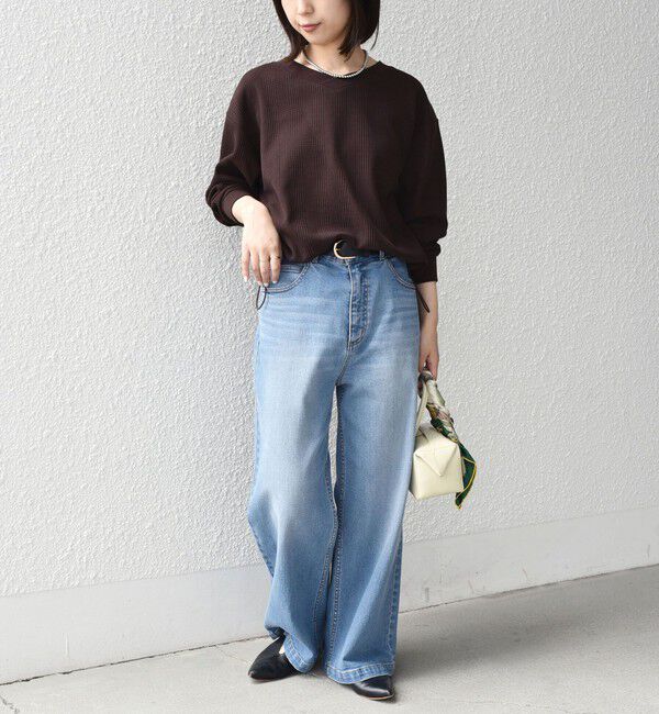 SHIPS Colors 「《追加・新色予約》SHIPS Colors:〈手洗い可能〉変形ワッフル Vネック プルオーバー◆」|Tシャツ・カットソー|
