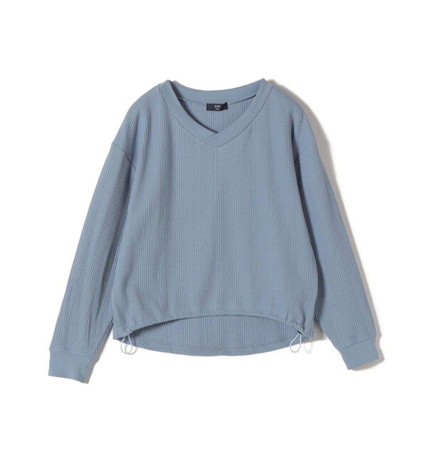 SHIPS Colors 「《追加・新色予約》SHIPS Colors:〈手洗い可能〉変形ワッフル Vネック プルオーバー◆」|Tシャツ・カットソー|