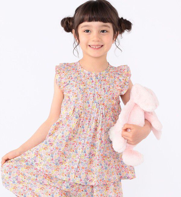 SHIPS KIDS「SHIPS KIDS:100～130cm / リバティ フリル ブラウス」|シャツ・ブラウス|