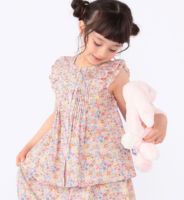 SHIPS KIDS「SHIPS KIDS:100～130cm / リバティ フリル ブラウス」|シャツ・ブラウス|
