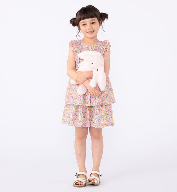 SHIPS KIDS「SHIPS KIDS:100～130cm / リバティ フリル ブラウス」|シャツ・ブラウス|