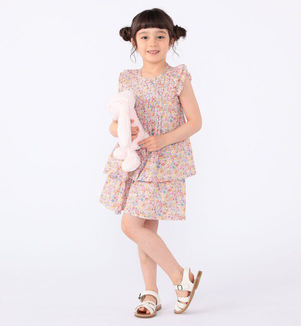 SHIPS KIDS「SHIPS KIDS:100～130cm / リバティ フリル ブラウス」|シャツ・ブラウス|