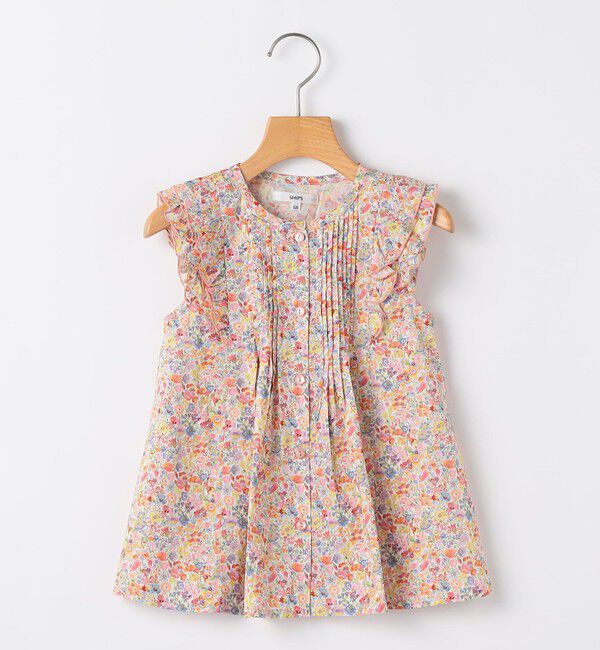 SHIPS KIDS「SHIPS KIDS:100～130cm / リバティ フリル ブラウス」|シャツ・ブラウス|
