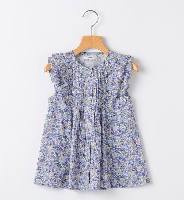 SHIPS KIDS「SHIPS KIDS:100～130cm / リバティ フリル ブラウス」|シャツ・ブラウス|