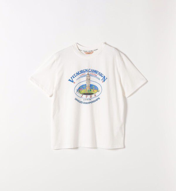 SHIPS any「VITALSIGN:〈洗濯機可能〉プリント TEE」|Tシャツ・カットソー|ホワイト系