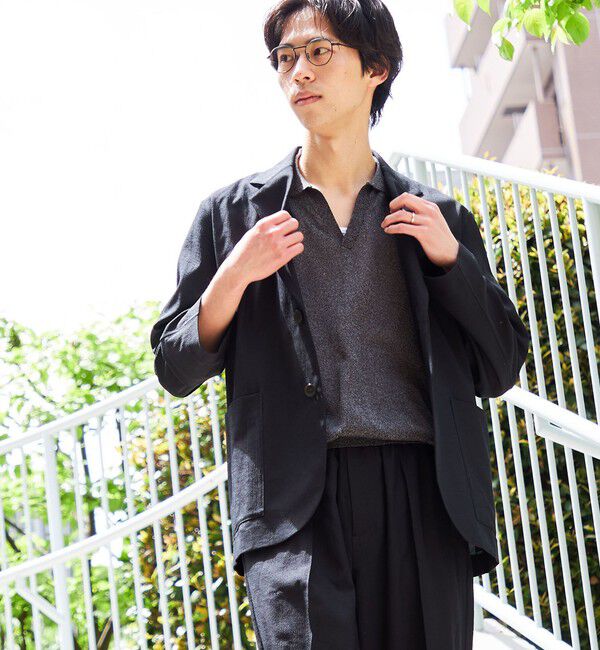 SHIPS「SHIPS:〈セットアップ対応/ 撥水〉Comfy Line DRYAIR ジャケット」|テーラードジャケット|ブラック