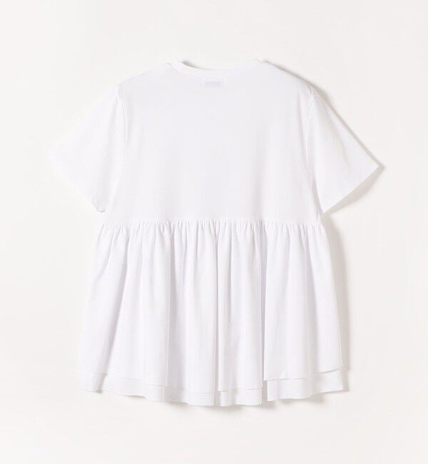 SHIPS any「SHIPS any:〈洗濯機可能〉ジャージー ダブルヘム ペプラム TEE」|Tシャツ・カットソー|
