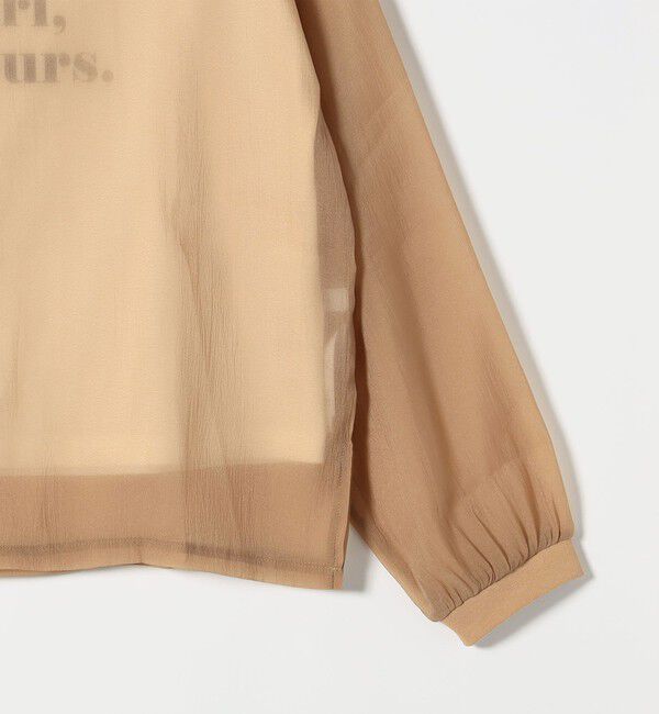 SHIPS any「《予約》SHIPS any:〈手洗い可能〉シアー ワイド トップス  &times; フレンチ ロゴ TEE」|シャツ・ブラウス|