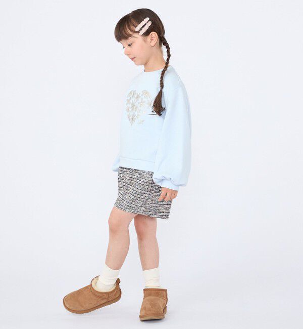 SHIPS KIDS「SHIPS KIDS:100～130cm /スパンコールフラワー ハート スウェット」|スウェット・ジャージ|