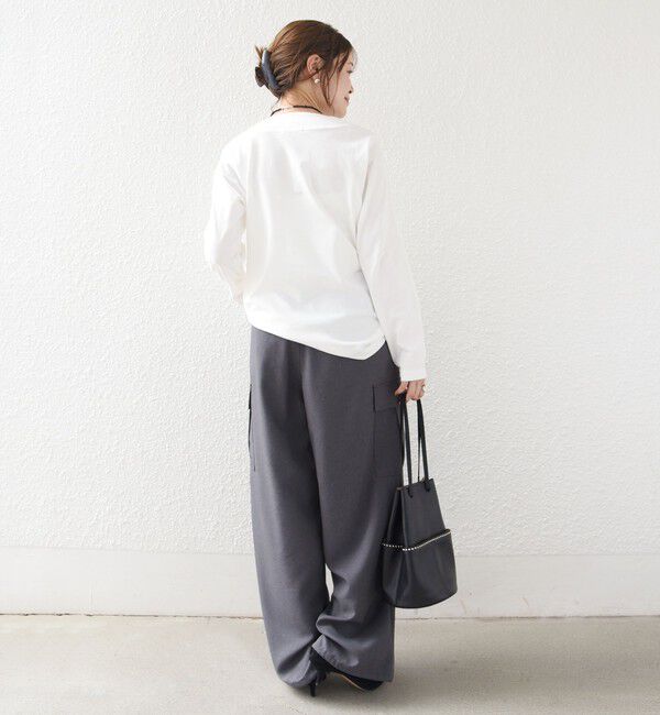 SHIPS for women「《予約》【WEB限定】〈ネックが選べる〉オーガニックコットン バリエーション ネック ロングスリーブ TEE」|Tシャツ・カットソー|