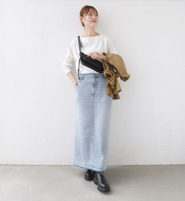 SHIPS for women「《予約》【WEB限定】〈ネックが選べる〉オーガニックコットン バリエーション ネック ロングスリーブ TEE」|Tシャツ・カットソー|