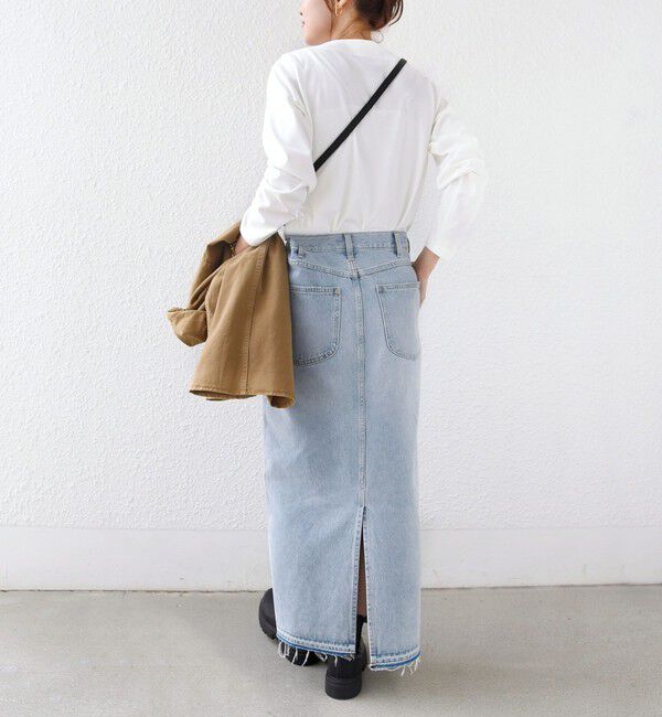 SHIPS for women「《予約》【WEB限定】〈ネックが選べる〉オーガニックコットン バリエーション ネック ロングスリーブ TEE」|Tシャツ・カットソー|