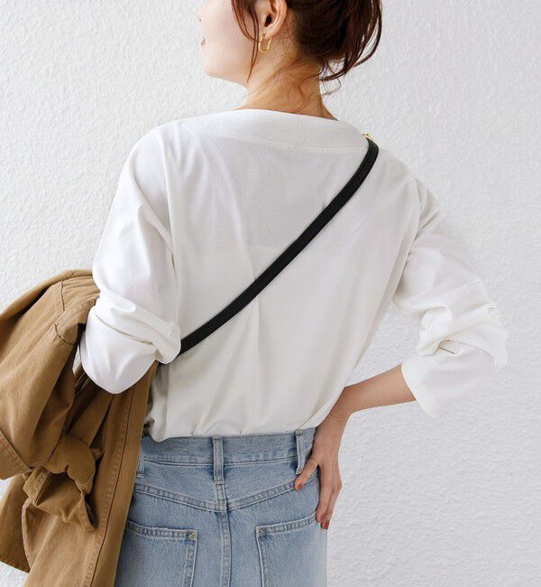 SHIPS for women「《予約》【WEB限定】〈ネックが選べる〉オーガニックコットン バリエーション ネック ロングスリーブ TEE」|Tシャツ・カットソー|