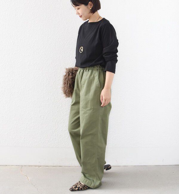 SHIPS for women「《予約》【WEB限定】〈ネックが選べる〉オーガニックコットン バリエーション ネック ロングスリーブ TEE」|Tシャツ・カットソー|