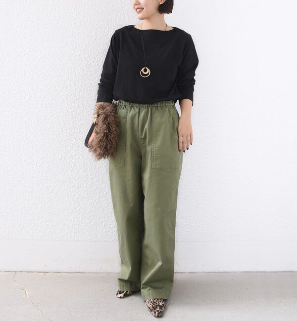 SHIPS for women「《予約》【WEB限定】〈ネックが選べる〉オーガニックコットン バリエーション ネック ロングスリーブ TEE」|Tシャツ・カットソー|