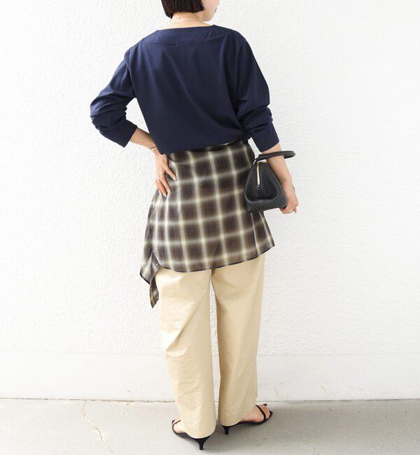 SHIPS for women「《予約》【WEB限定】〈ネックが選べる〉オーガニックコットン バリエーション ネック ロングスリーブ TEE」|Tシャツ・カットソー|
