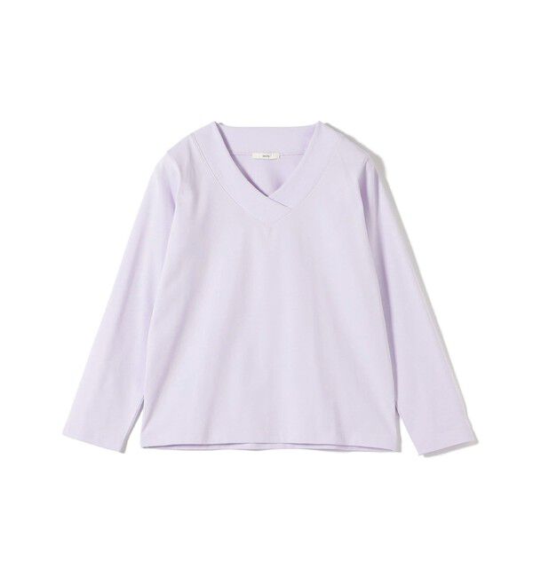 SHIPS for women「《予約》【WEB限定】〈ネックが選べる〉オーガニックコットン バリエーション ネック ロングスリーブ TEE」|Tシャツ・カットソー|