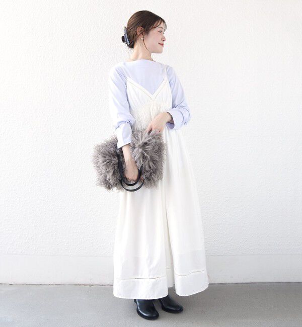 SHIPS for women「《予約》【WEB限定】〈ネックが選べる〉オーガニックコットン バリエーション ネック ロングスリーブ TEE」|Tシャツ・カットソー|