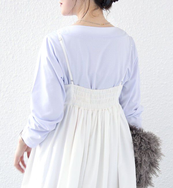 SHIPS for women「《予約》【WEB限定】〈ネックが選べる〉オーガニックコットン バリエーション ネック ロングスリーブ TEE」|Tシャツ・カットソー|