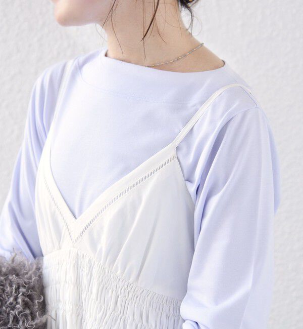 SHIPS for women「《予約》【WEB限定】〈ネックが選べる〉オーガニックコットン バリエーション ネック ロングスリーブ TEE」|Tシャツ・カットソー|