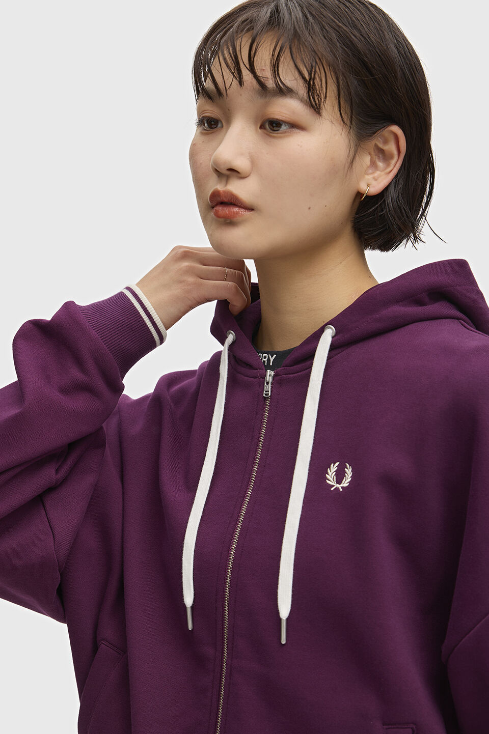 FRED PERRY 「FRED PERRY／Hooded Zip-Through Sweatshirt／フード付きジップスルースウェット」|パーカー|