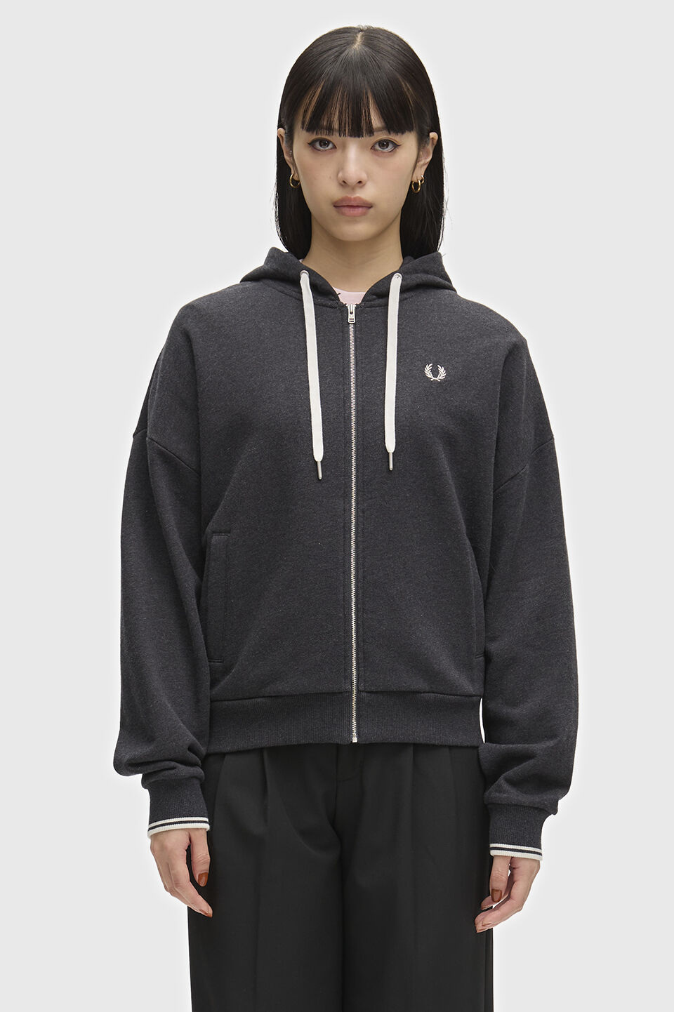 FRED PERRY 「FRED PERRY／Hooded Zip-Through Sweatshirt／フード付きジップスルースウェット」|パーカー|