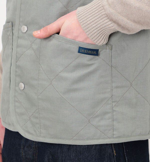 TOMORROWLAND BUYING WEAR「LAVENHAM UNWADDED THORNHAM リネンコットン キルティングベスト」|ベスト・ジレ|
