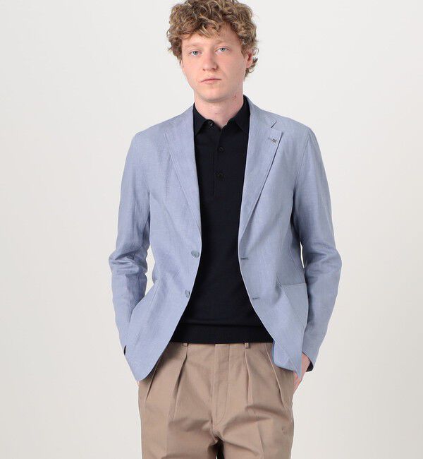 TOMORROWLAND MENS「【別注】TAGLIATORE G-LIGHT コットンリネン シングルブレステッド 2Bジャケット」|テーラードジャケット|