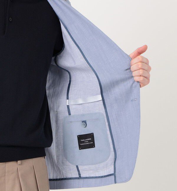 TOMORROWLAND MENS「【別注】TAGLIATORE G-LIGHT コットンリネン シングルブレステッド 2Bジャケット」|テーラードジャケット|