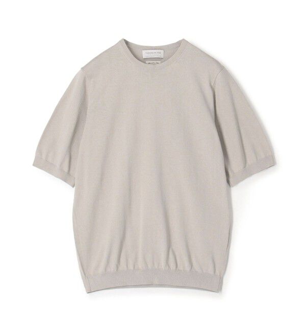 TOMORROWLAND MENS「TOMORROWLAND tricot シルクコットン クルーネック半袖ニット SESIA」|ニット・セーター|15 ライトグレー