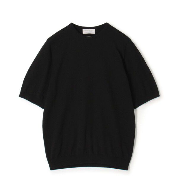 TOMORROWLAND MENS「TOMORROWLAND tricot シルクコットン クルーネック半袖ニット SESIA」|ニット・セーター|19 ブラック