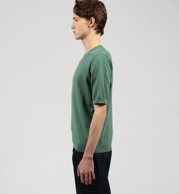 TOMORROWLAND MENS「TOMORROWLAND tricot シルクコットン クルーネック半袖ニット SESIA」|ニット・セーター|