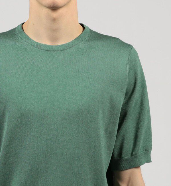 TOMORROWLAND MENS「TOMORROWLAND tricot シルクコットン クルーネック半袖ニット SESIA」|ニット・セーター|