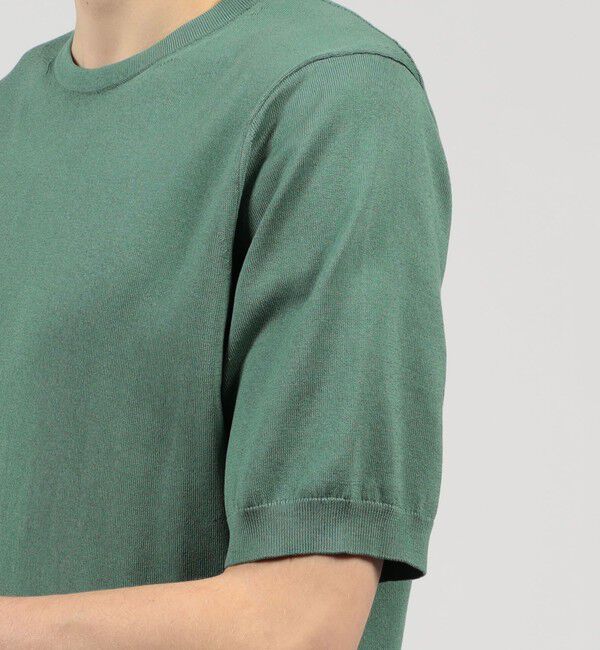 TOMORROWLAND MENS「TOMORROWLAND tricot シルクコットン クルーネック半袖ニット SESIA」|ニット・セーター|