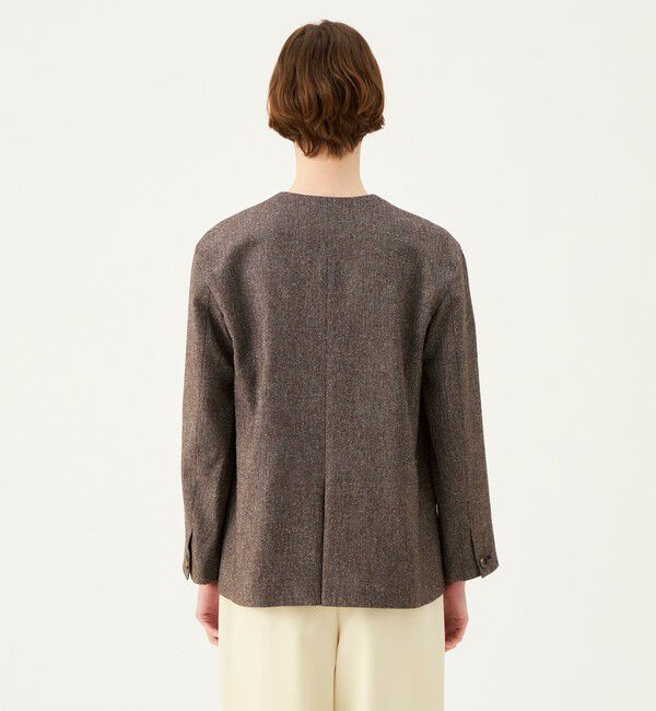 Ballsey「【WEB先行予約】ネップカルゼ ディープVネックジャケット」|ノーカラージャケット|