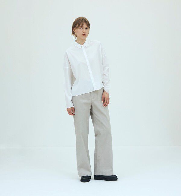 GALERIE VIE「コットンタイプライター ワイドバランスシャツ」|シャツ・ブラウス|